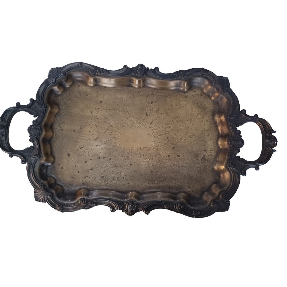 Ornate Antique-Style Decorative Serving Tray